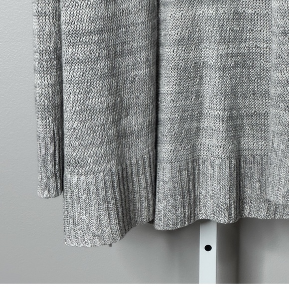 Eileen Fisher Cardigan Open Front Sweater Organic Linen Heather Grey Lightweight - Picture 5 of 16
